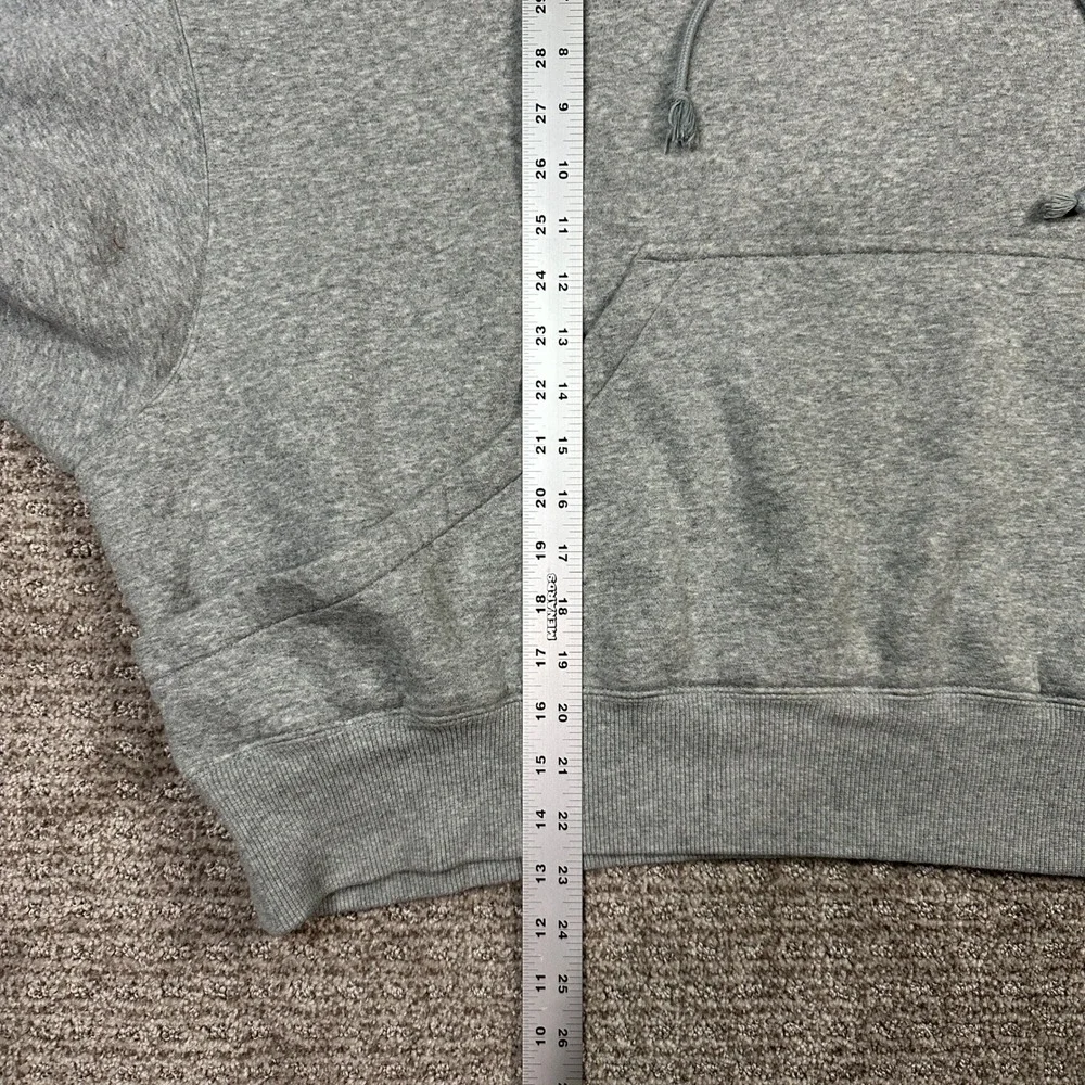 Nike Sportswear Essential Women Oversized Fleece Hoodie Gray Swoosh Large